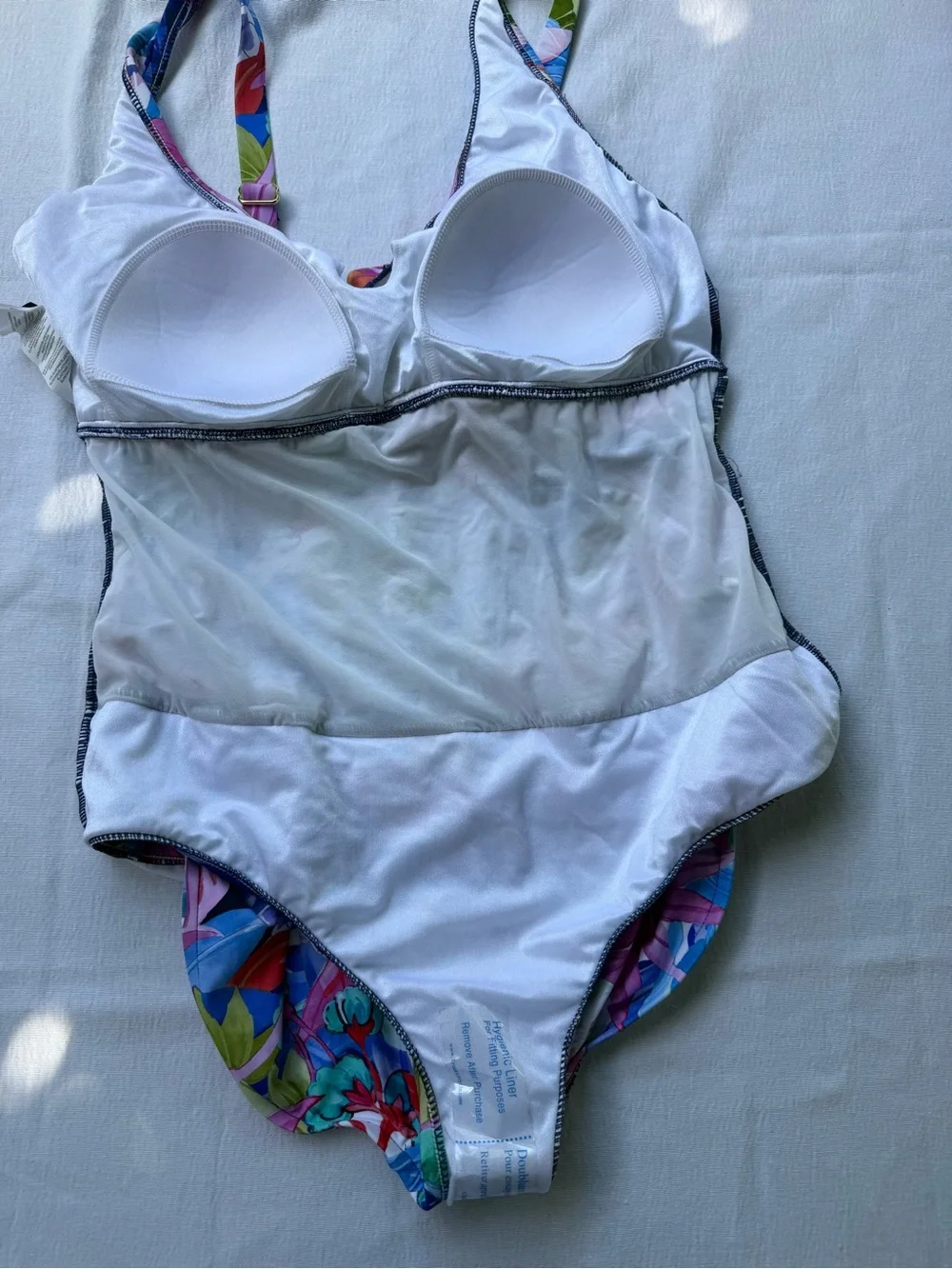 NEW Size 16W Maxine of Hollywood Floral side Ruching One-Piece Swimsuit